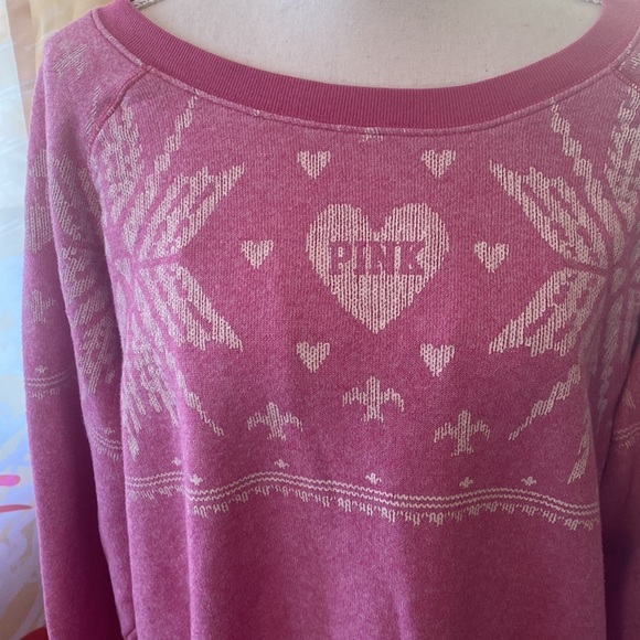 VICTORIA SECRET PINK OVERSIZED SWEATSHIRT SIZE SMALL - Picture 2 of 7
